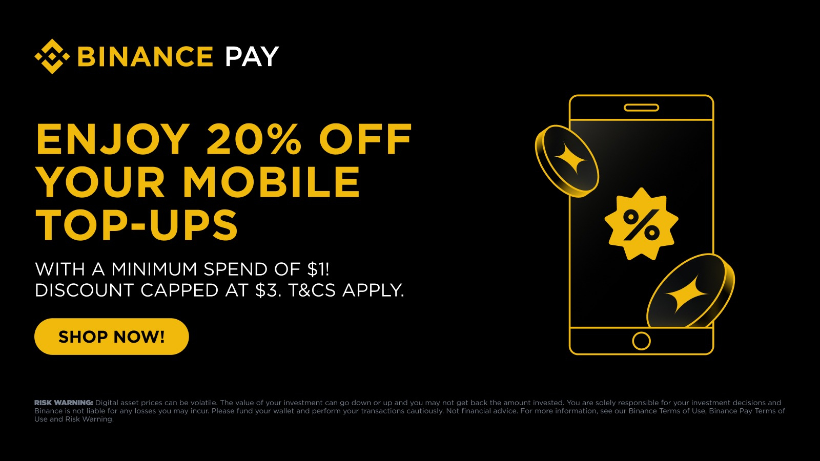 Binance Pay 모바일 충전 할인